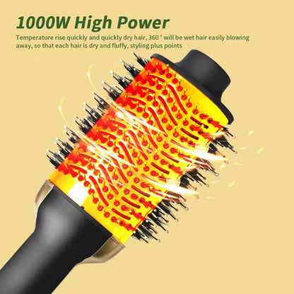 WAIKIL 2000W Hot Air Brush – 1-Step Blow Dry & Style | Ceramic | 3 Heat Settings