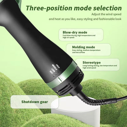 WAIKIL 2000W Hot Air Brush – 1-Step Blow Dry & Style | Ceramic | 3 Heat Settings