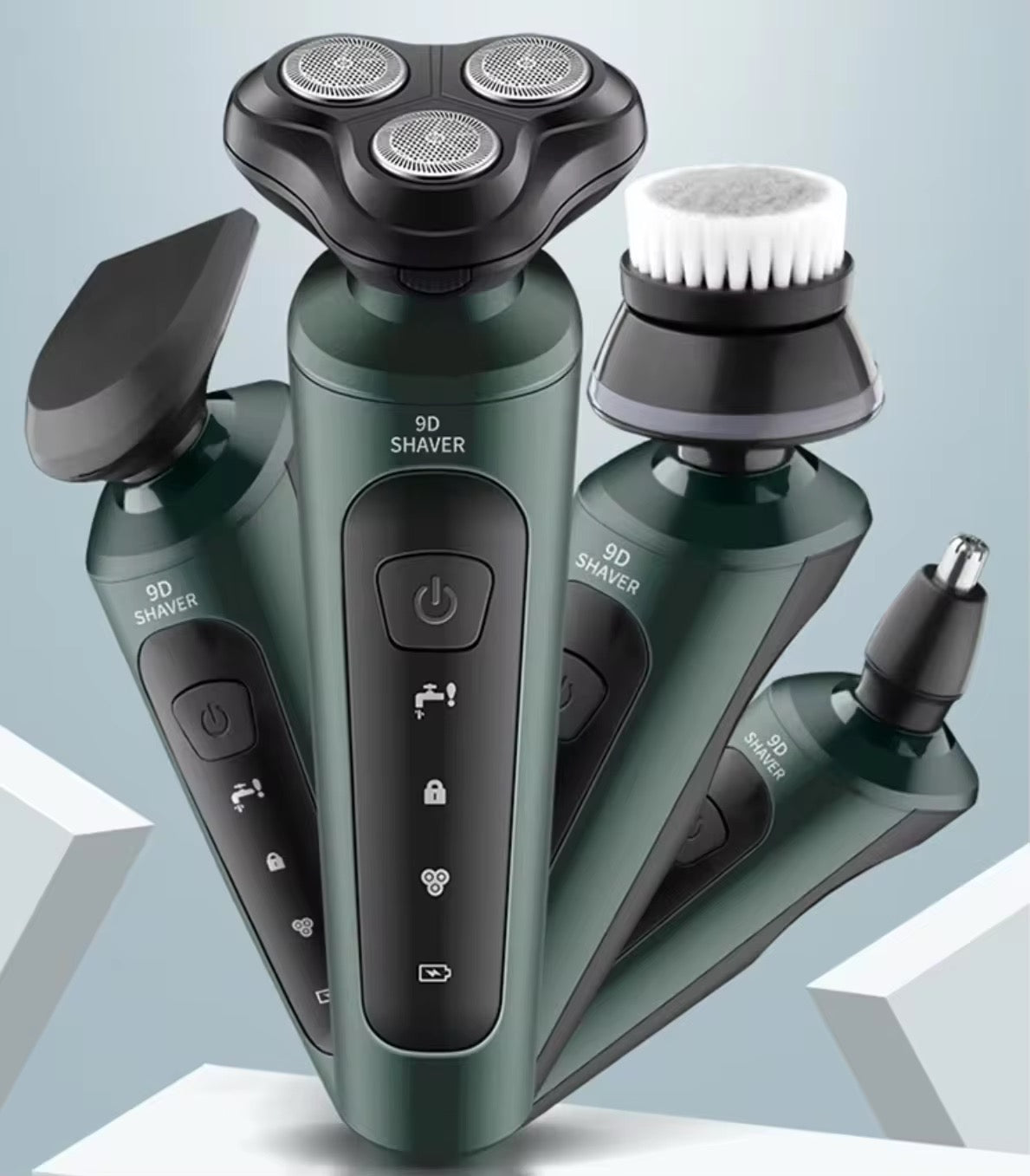 9D Rotary Electric Shaver & Grooming Kit