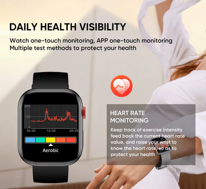 Smart Watch – 2.01-Inch Full Color Display, AI Voice Assistant, Custom Phlenu Strap & Buckle