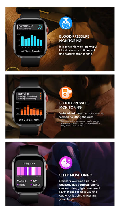 Smart Watch – 2.01-Inch Full Color Display, AI Voice Assistant, Custom Phlenu Strap & Buckle