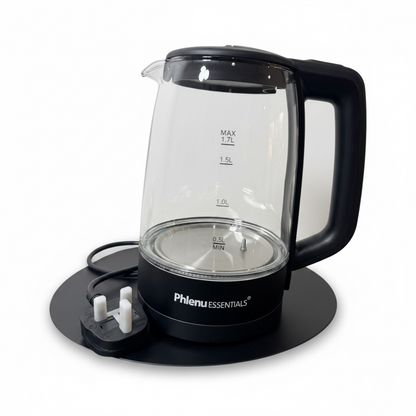 Phlenu Essentials 1.7L Premium Glass Electric Kettle – Smart Temperature Control