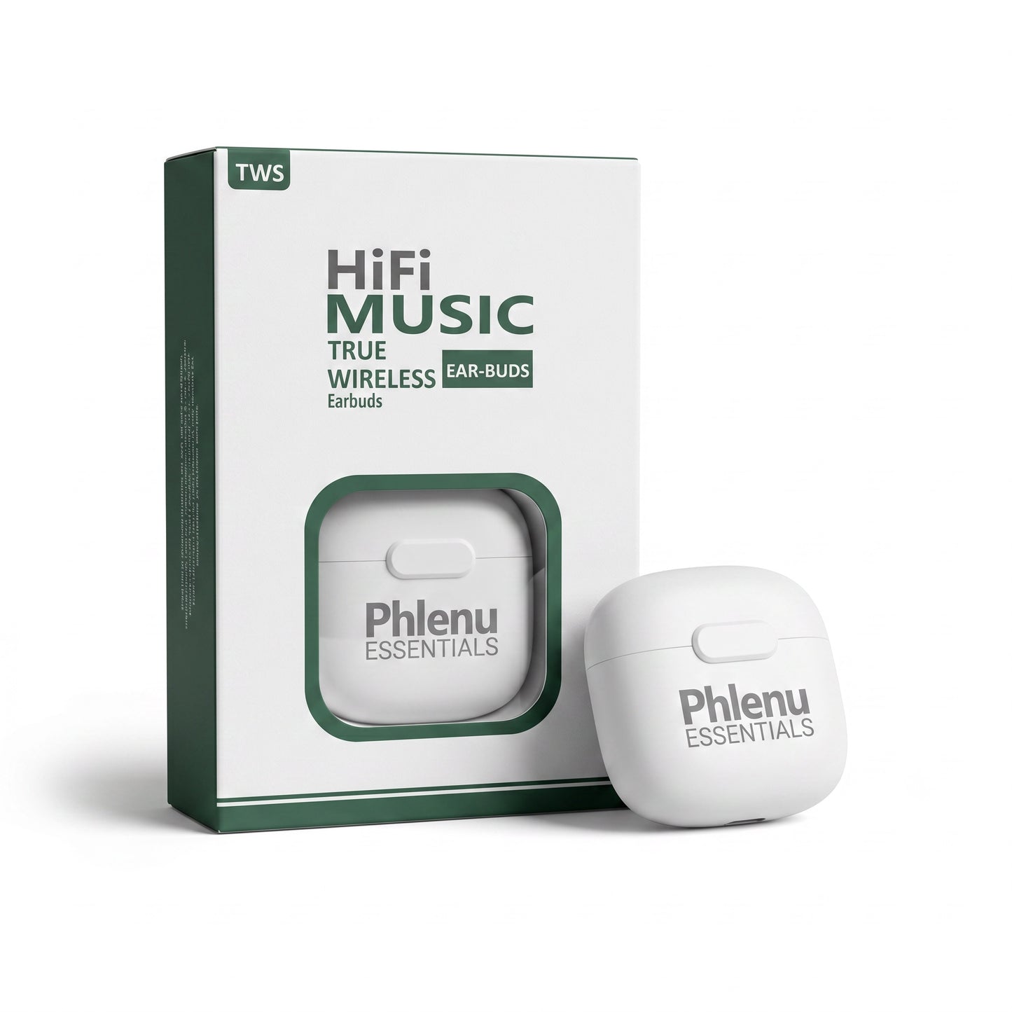 Phlenu Essentials® True Wireless Earbuds (Bluetooth 5.3 | Noise Reduction | Smart Touch Controls)