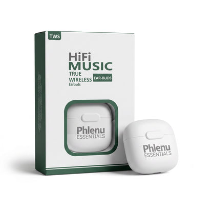 Phlenu Essentials® True Wireless Earbuds (Bluetooth 5.3 | Noise Reduction | Smart Touch Controls)