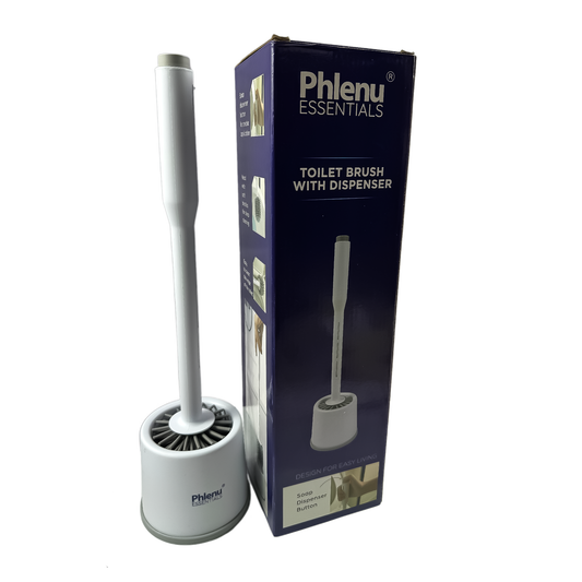 Phlenu Essentials Toilet Brush with Built-In Soap Dispenser