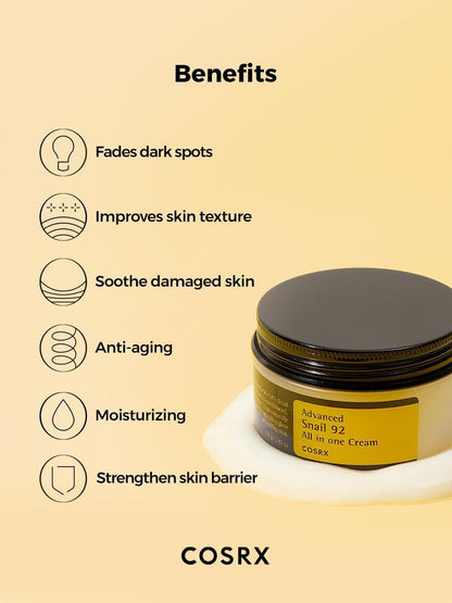 COSRX Advanced Snail 92 All in One Cream | Hydrate, Repair & Soothe