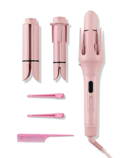 3-in-1 Automatic Curling Iron – Interchangeable Barrels 26/32/40mm | Negative Ions | 3 Heat Settings