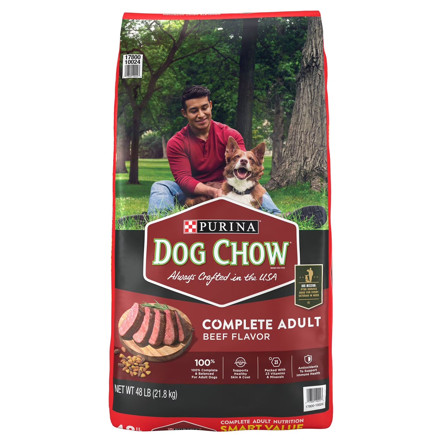 Purina® Dog Chow® Complete Adult Dry Dog Food – Chicken & Beef Flavor (20kg / 48lb)