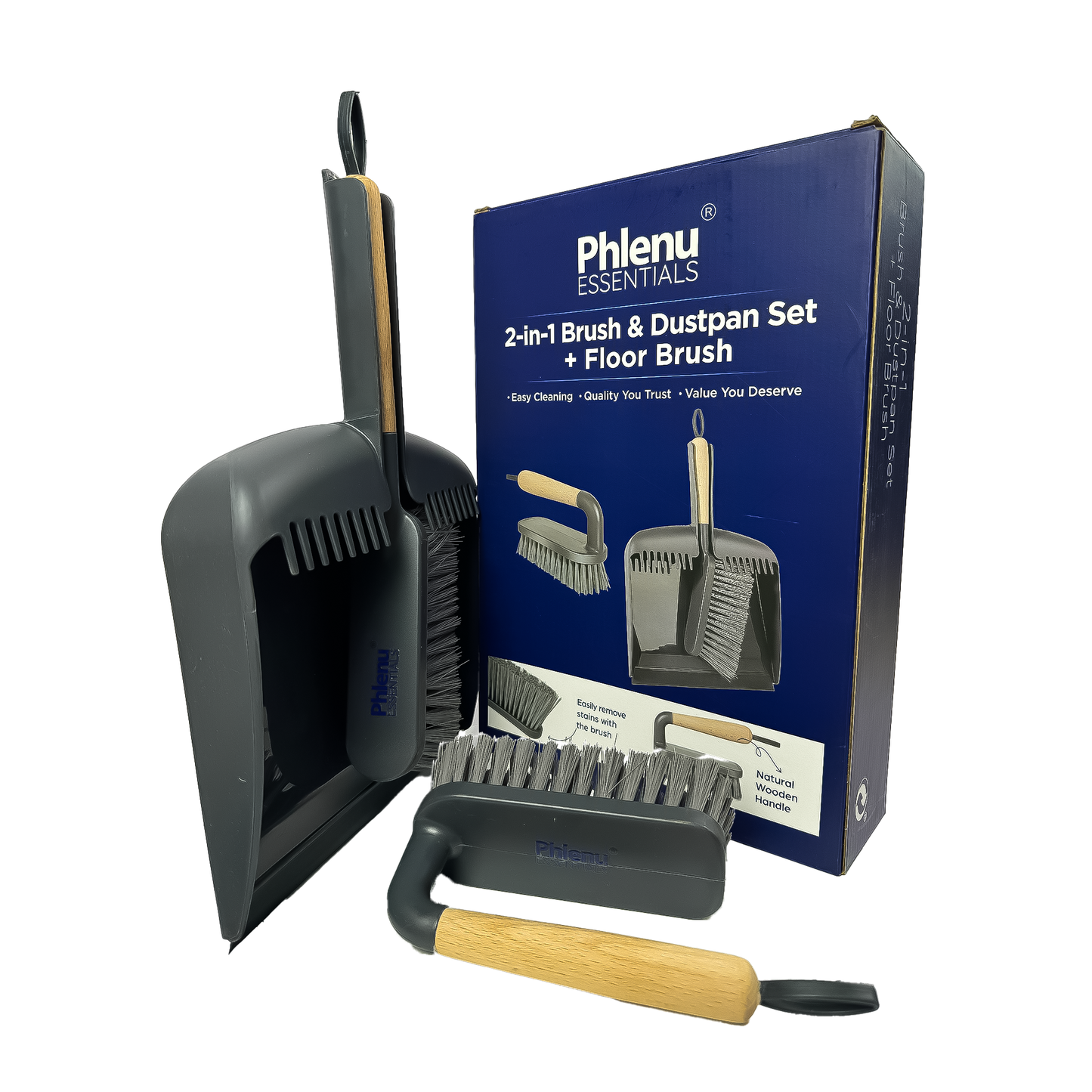 Phlenu Essentials Heavy-Duty 3-in-1 Cleaning Set for Ghanaian Homes
