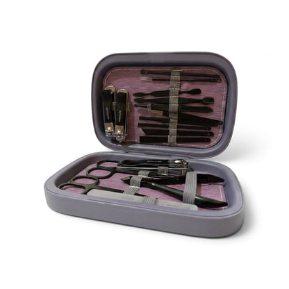 18-Piece Manicure & Pedicure Set – Stainless Steel Nail Kit with Travel Case