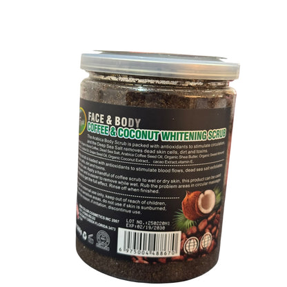 Coffee & Coconut Bath Salt Scrub | 500g | Exfoliating & Brightening