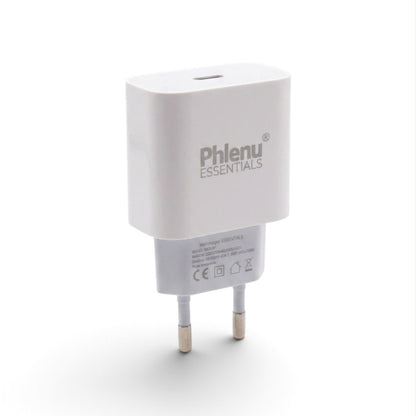 Phlenu Essentials® 20W PD Fast Charger Head – USB-C Power Adapter for iPhone & Android