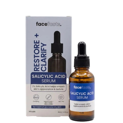 FaceFacts Salicylic Acid Serum | Revive + Refresh | Deep Cleansing