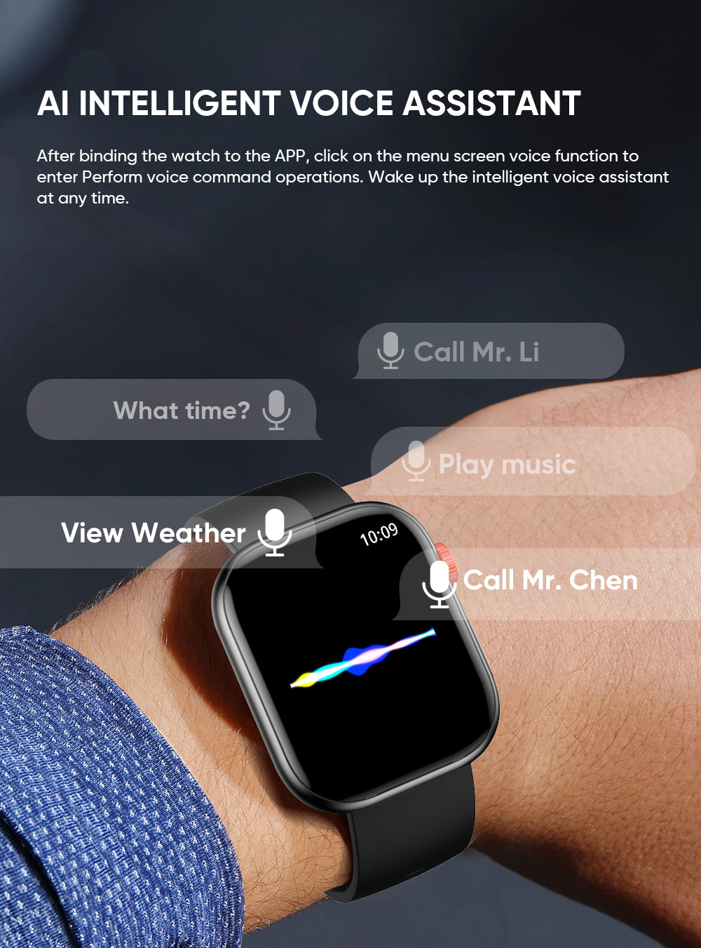 Smart Watch – 2.01-Inch Full Color Display, AI Voice Assistant, Custom Phlenu Strap & Buckle