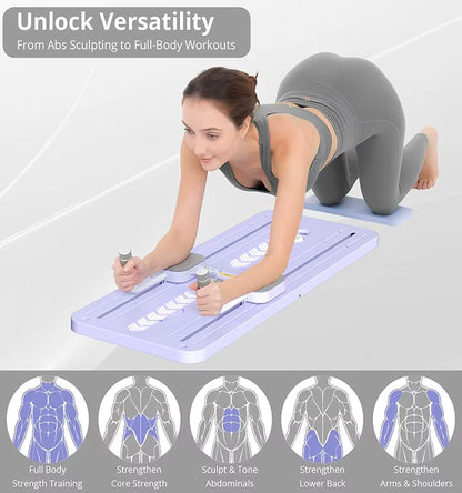 5-in-1 Foldable Pilates Reformer Board – Total Body Trainer