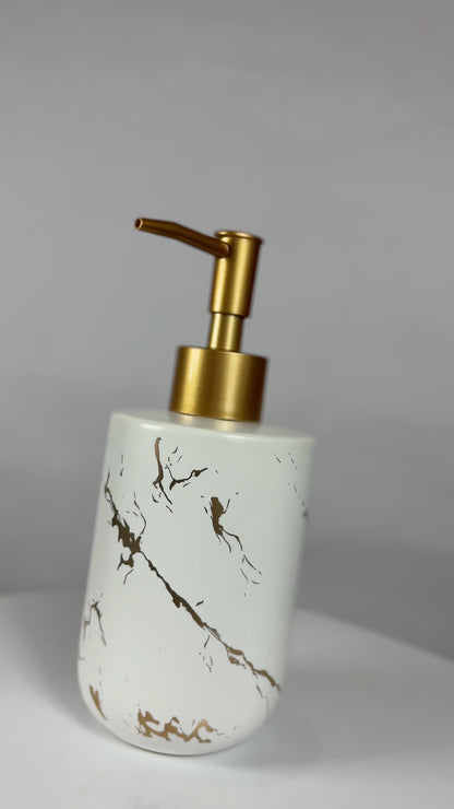 Nordic Style Ceramic Soap Dispenser – 300ml Refillable Bathroom Accessory