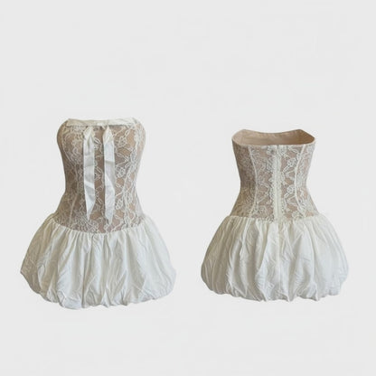 Ivory Lace Corset Mini