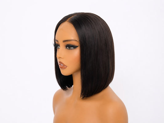 5×5 HD Lace Closure Bob Wig | Straight | Natural Color | 180% Density | 10 Inch