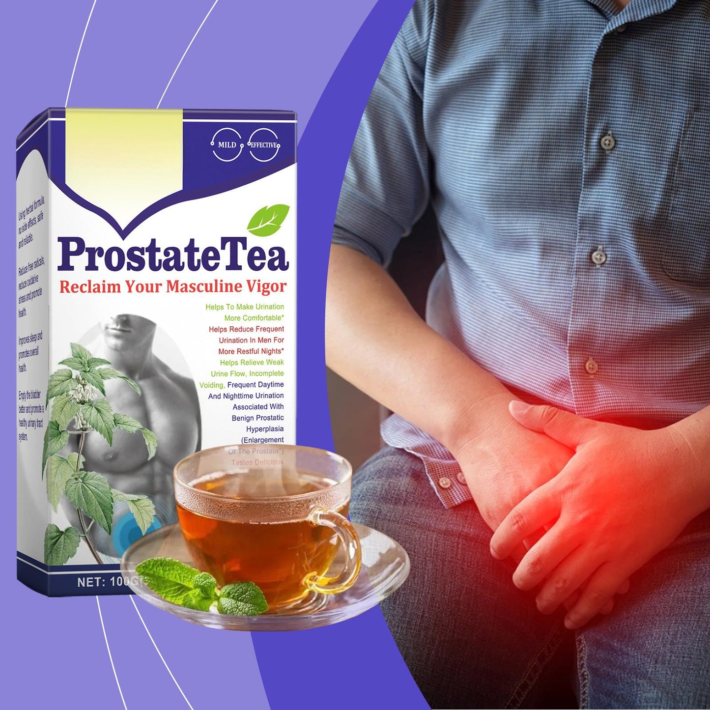 WinsTown® Prostate Tea – Natural Herbal Support for Men’s Prostate Health (5g × 30 Bags)