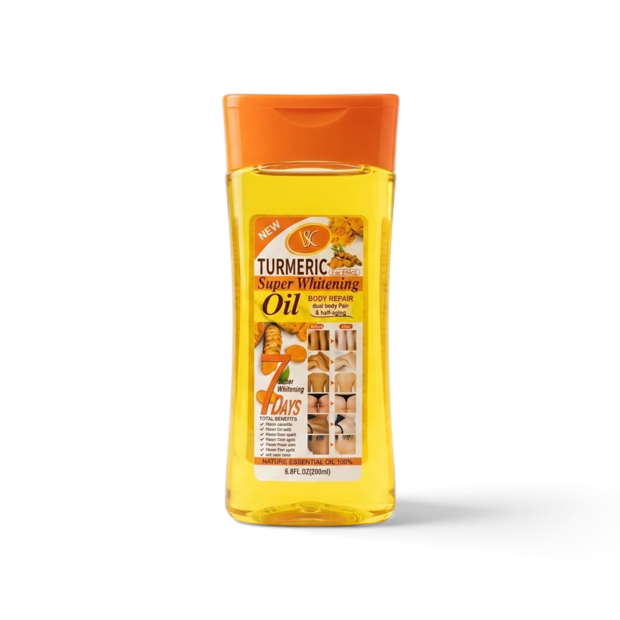 Veet Gold Turmeric Super Whitening Oil | 200ml | Brighten, Even & Glow
