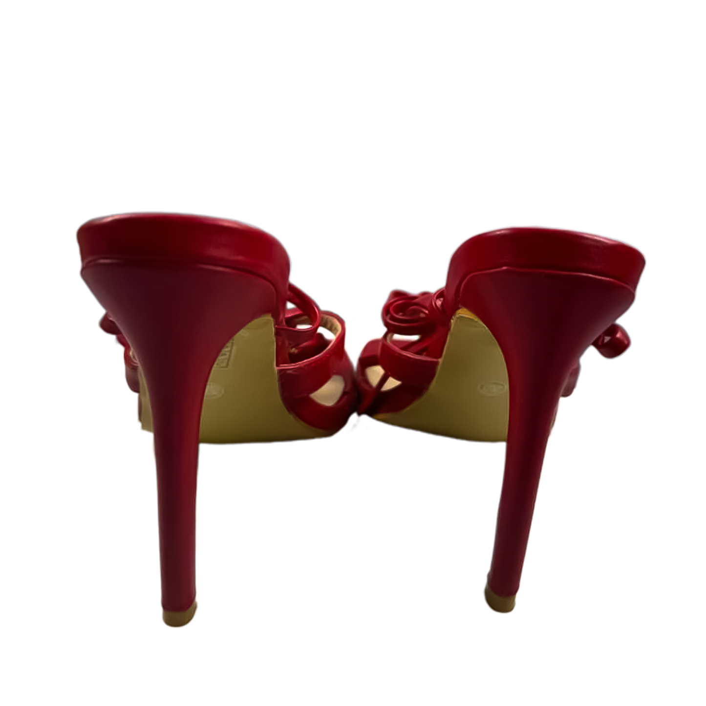 Crimson Tie-Up Stiletto Sandals