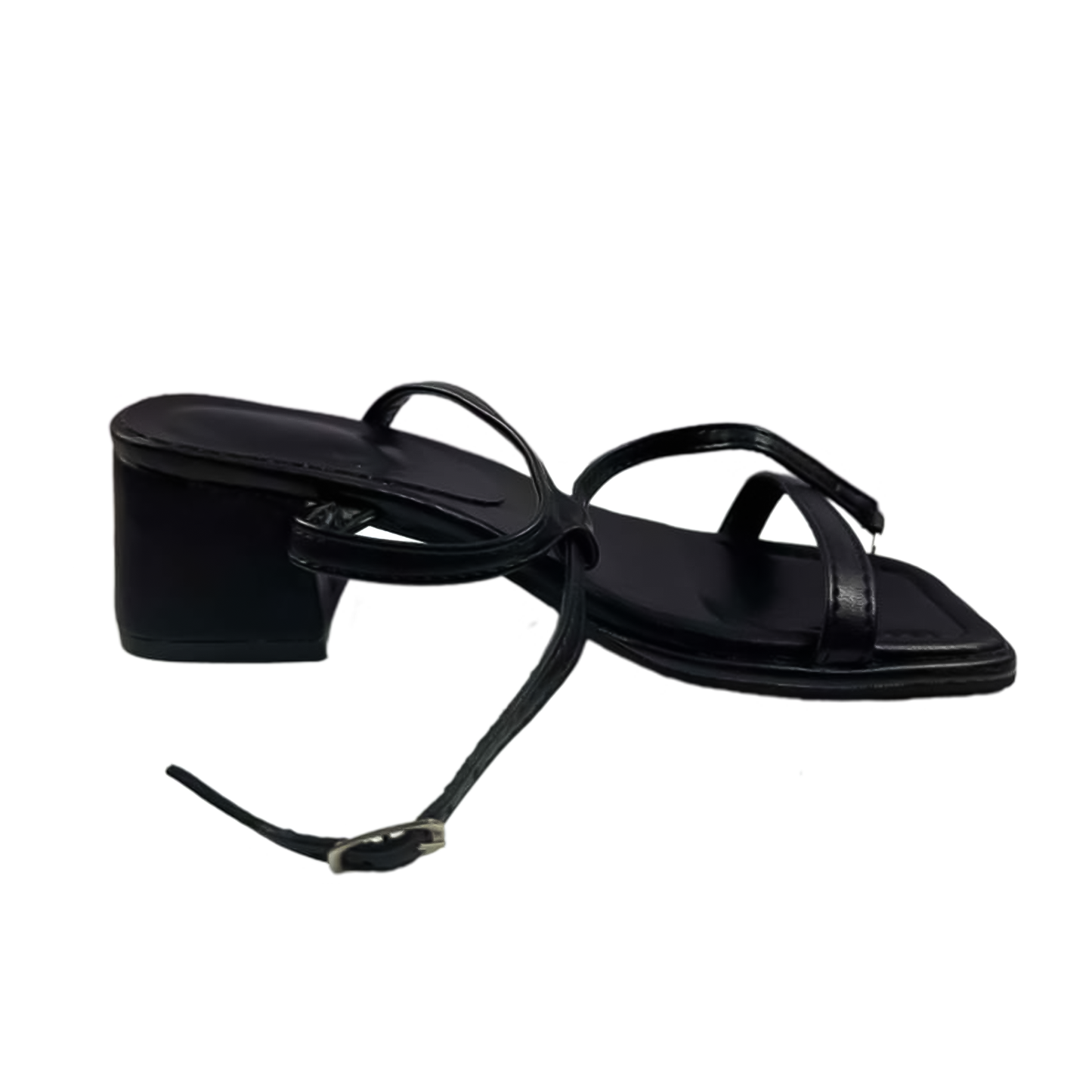 Midnight Lace-Up Block Heel Sandals