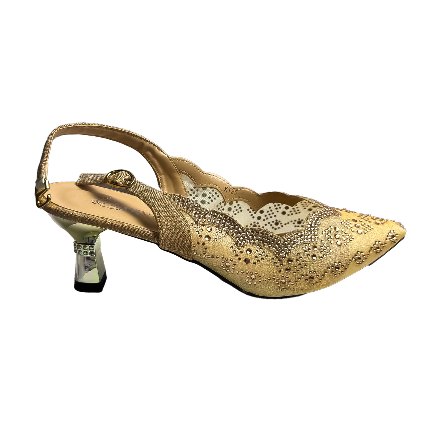 Golden Goddess Embellished Slingback Heels