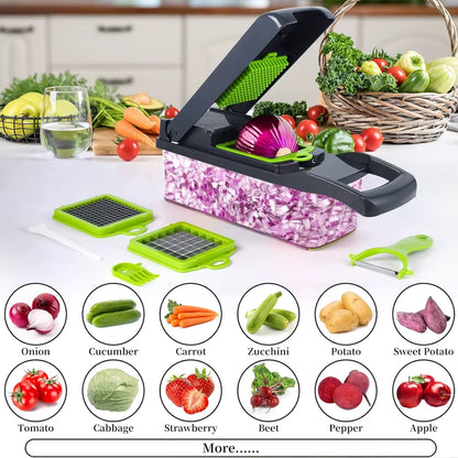 14-in-1 Multifunctional Vegetable Chopper & Slicer Set