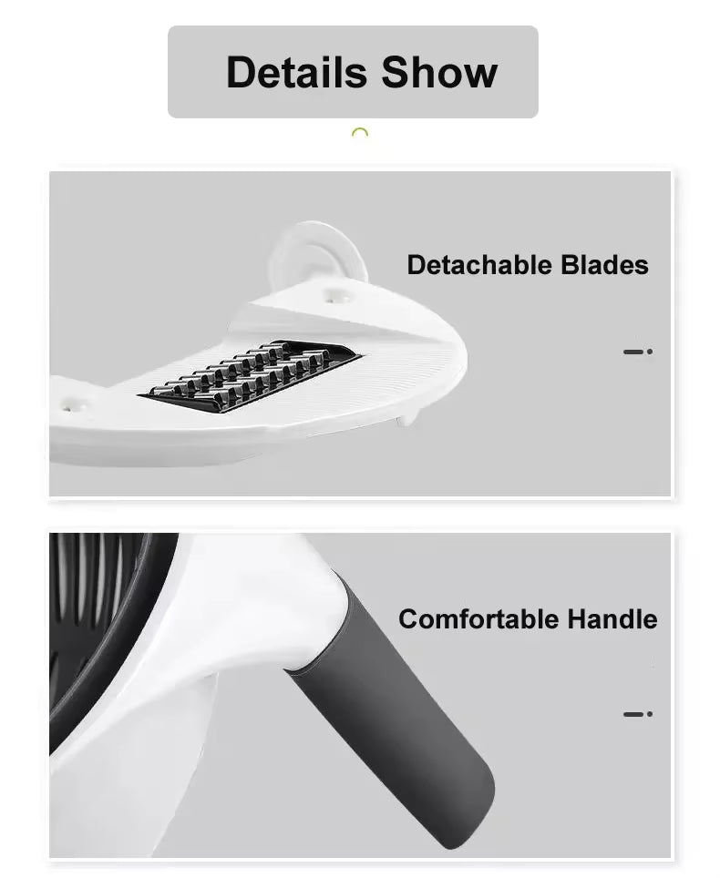 9-in-1 Multifunctional Vegetable Chopper, Cutter & Slicer With Draining Basket